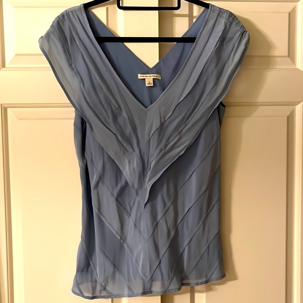 Banana Republic light blue silk top